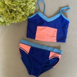 Girls Blue/Pink Old Navy Swimsuit Size 6-7